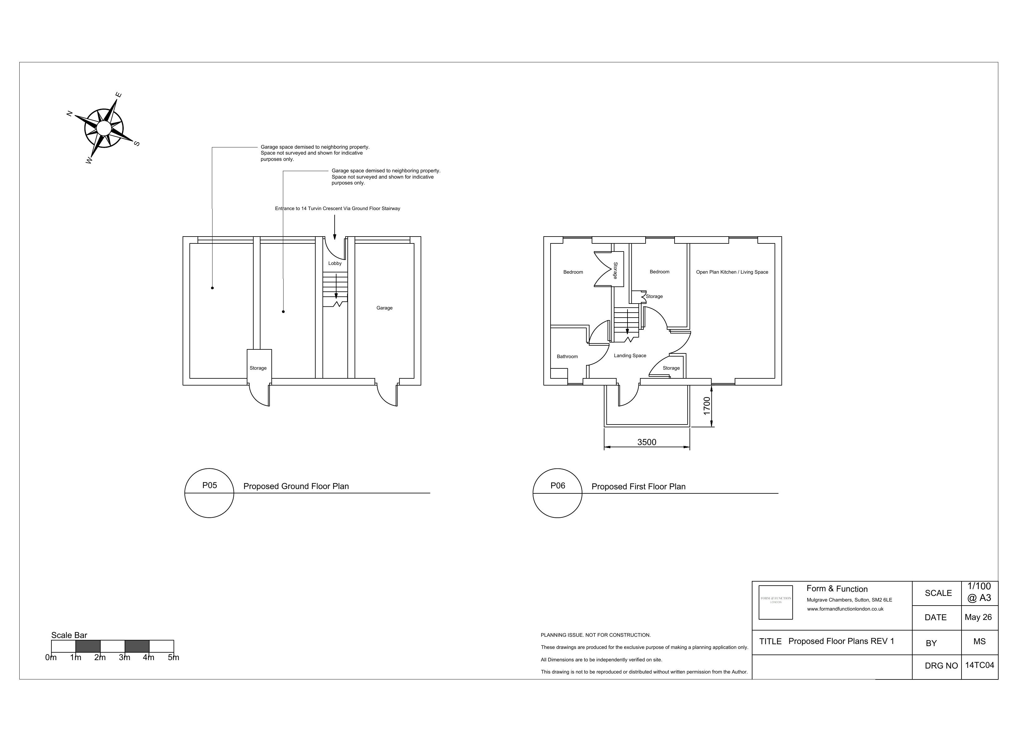 Proposed floor plans for the balcony application